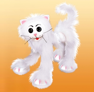 Loutka kočka bílá