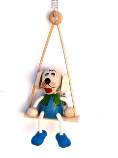 Panáček jezevčík na houpačce